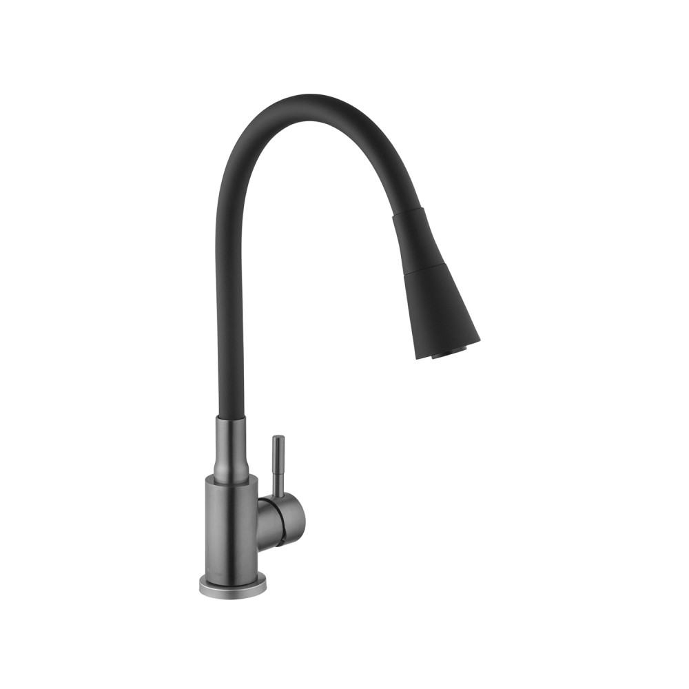 Змішувач для кухні Kroner KRP Edelstahl Klassisch - PVD031BLK