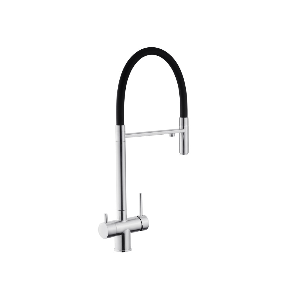 Змішувач для кухні з підключенням до фільтра Kroner KRP Edelstahl Klassisch - ESG03815BLK